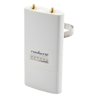 UBIQUITI - Radio Estación Base airMAX Rocket-M2, hasta 150 Mbps, 2 GHz (2402-2462 MHz)