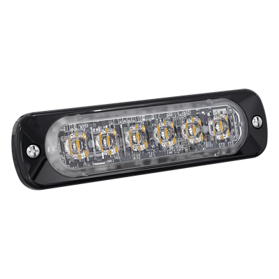 SIGNALPRO - Luz Auxiliar LED / 6 LED / Rojo / Perfil Ultra Bajo 9 mm (0.35 in) / SAE J595 Clase 1 / ECE R65 / IPX7