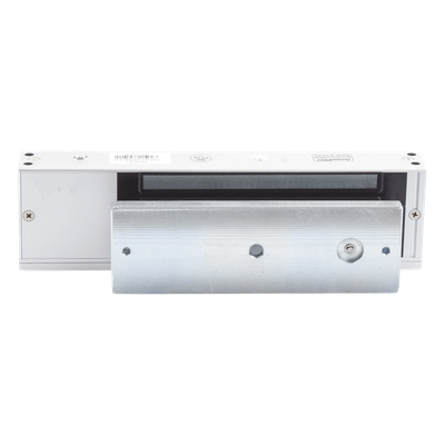 ACCESSPRO - Chapa Magnética Electromagnética / 1200 lbs (544.3 kg) / Doble Voltaje 12/24 VCC / Sensor de Placa / LED Indicador / Interior