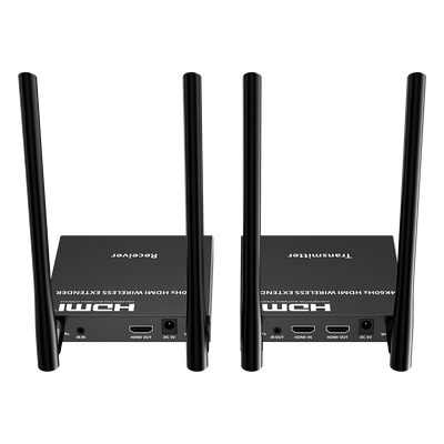 EPCOM TITANIUM - Extensor HDMI Inalámbrico / 4K@60Hz / Resolución 4096x2160 / Tecnología ipcolor STREAM / Banda 5G 5.18-5.24 GHz / Alcance 50 m (164 ft) / Conexión 1 a 4 Pantallas