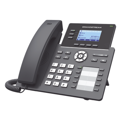 GRANDSTREAM - Teléfono IP Carrier-Grade / 3 Líneas SIP / 6 Cuentas / 10 Botones BLF / Gigabit PoE / Codecs Opus / IPv4/IPv6 / Gestión en la Nube