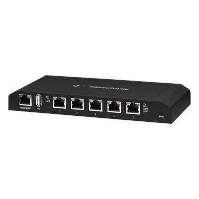 UBIQUITI - EdgeSwitch 5XP Administrable de 5 Puertos Gigabit PoE de 24 V Pasivo, con funciones avanzadas de Capa 2