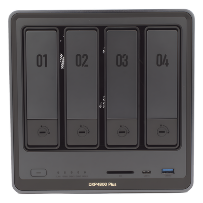 UGREEN - NAS 4 Bahías / Intel Pentium Gold 8505 5 Núcleos / 10GbE + 2.5GbE / DDR5 8GB Expandible a 64GB / PCIe 4.0 M.2 NVMe / USB 3.2 Gen 2 / HDMI 4K