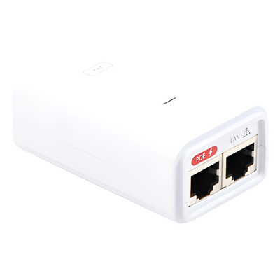 UBIQUITI - Adaptador PoE / Gigabit 10/100/1000 Mbps / 24 VDC 0.3 A / Protección ESD / 72 x 45 x 33 mm / Interior