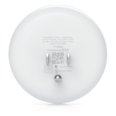 UBIQUITI - Timbre Inteligente Wi-Fi / Altavoz 80 dB / Wi-Fi 5 Dual Band / Alimentación AC Directa / Auto-Link UniFi Protect