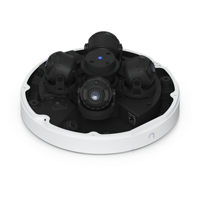 UBIQUITI - Cámara Multisensor IP / 32 MP (4×8 MP) / 4 Lentes Ajustables / Zoom Óptico 2.33× / IR 20 m (65.6 ft) / AI Multi-TOPS / PoE++ / IP66 IK10