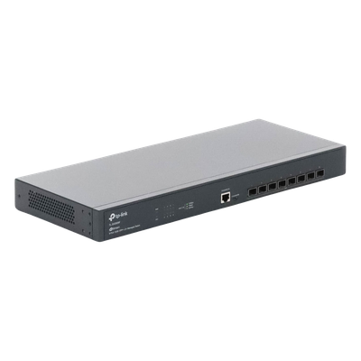 TP-LINK - Switch Fibra Óptica L2+ / 8 Puertos SFP+ 10G / 160 Gbps / Sin Ventiladores / Montaje en Rack / Gestión Omada Centralizada