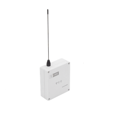 SFIRE - Receptor Inalámbrico / Alcance 2500 m (8202.1 ft) / 2 Salidas de Relevador Tipo C / Frecuencia 433.92 MHz / Contacto Seco para Panel de Alarma