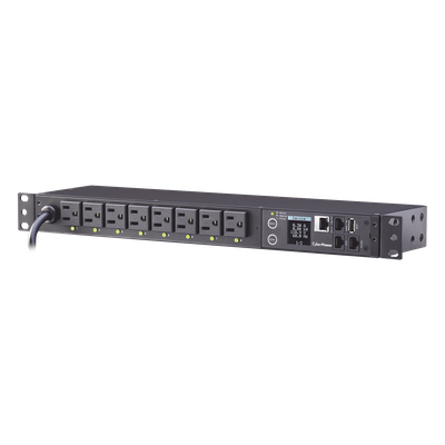 CYBERPOWER - PDU Switchable / 8 Salidas NEMA 5-15R / Entrada 120 Vca NEMA 5-15P / Horizontal 19in / 1UR / Control Remoto por Red / Daisy Chain