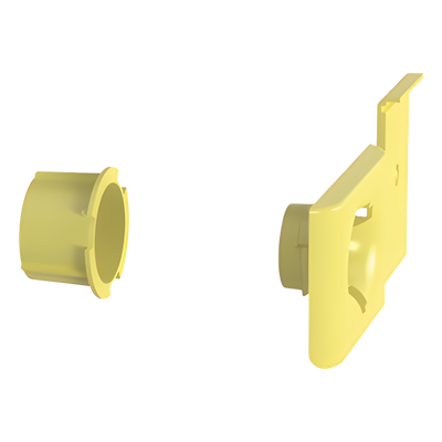 PANDUIT - Accesorio de Salida a Tubo / 1.5 in (38 mm) / Canaletas 4x4, 6x4, 12x4 / Color Amarillo / PC/ABS / Telcordia GR-63-CORE