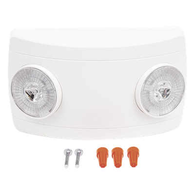 SFIRE - Luz de Emergencia LED / Doble LED 1W 150 lúmenes / Autonomía 90 min / Voltaje Universal 127-240 VAC / UL 5VA Ignífuga