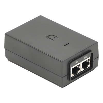 UBIQUITI - Adaptador PoE / 24 VDC 1.0 A / Gigabit 10/100/1000 Mbps / Protección ESD / Montaje en Pared / 0-40°C
