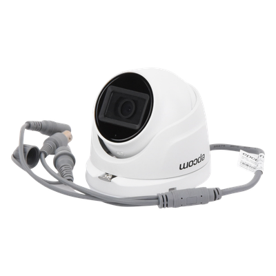 EPCOM PROFESSIONAL - Cámara Domo TURBOHD / 2 Megapixel / Gran Angular 106° / IR 20 m (65.6 ft) / Audio por Coaxitron / IP66 / Metal