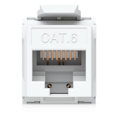 UBIQUITI - Keystone Jack / Cat6 / Terminación IDC / Snap-In / 12 Piezas
