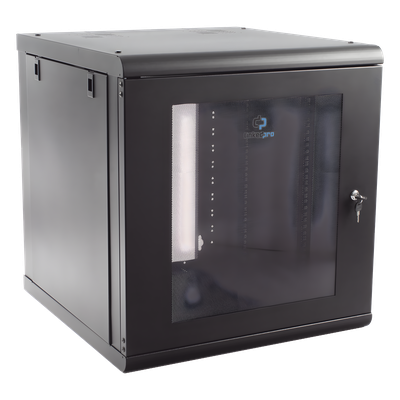 LINKEDPRO - Gabinete de Pared / 16U / 635 mm Profundidad / 25 in / Cristal Templado / 100 kg Carga / Calibre 18