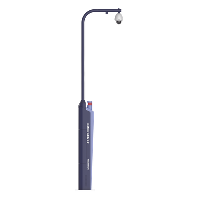 HIKVISION - Estación de Pánico con Videollamada / Cámara 2 Megapixel / Sirena 110 dB / Alarma Visual RGB / IP65 / Switch 8 Puertos / Captación de Voz 5 m (16.4 ft)