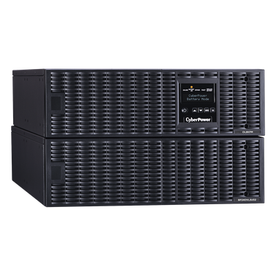 CYBERPOWER - UPS Online Doble Conversión / 8000 VA / 8000 W / Salida 200-240 VAC / Onda Senoidal Pura / Rack 6U o Torre / Terminales Hardwired / 3 Tomas NEMA L6-30R
