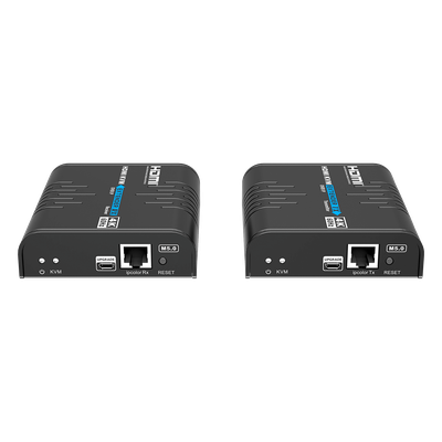 EPCOM - Extensor KVM HDMI / 4K 60 Hz / 120 m (393.7 ft) con CAT6 / 18 Gbps / HDCP 2.2 / Latencia 120-170 ms / IPColor Stream / Matriz 256x256