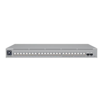 UBIQUITI - Switch PoE Administrado / 24 Puertos / 8x 2.5 GbE PoE++ / 16x GbE PoE+ / 2x SFP+ 10G / 400W / Pantalla Táctil 1.3"