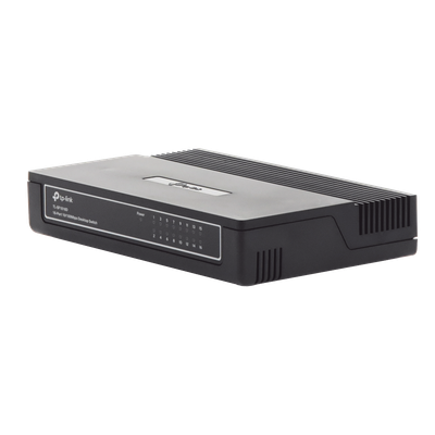 TP-LINK - Switch de escritorio / 16 puertos RJ45 / 10/100 Mbps / Sin ventilador / 7.9 x 5.6 x 1.6 in