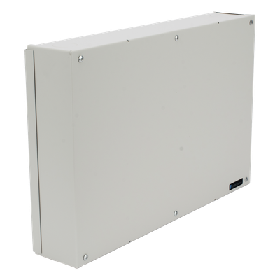 LINKEDPRO - Gabinete de Resguardo para DVR / 41 x 26 x 7 cm / Lámina Calibre 22 / Montaje en Pared / 4 Accesos de Cableado / Interior