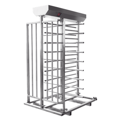 ACCESSPRO - Torniquete de Cuerpo Completo / 25 Personas/min / Acero Inoxidable / Rotación 90° / Interior y Exterior / 110 VCA