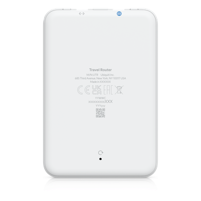 UBIQUITI - Router de Viaje / Wi-Fi 5 Dual Banda / 2 Puertos GbE / VPN OpenVPN+WireGuard / USB-C 5W / 12.5 mm / 0.49 in / 89 g