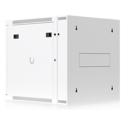 UBIQUITI - Gabinete Rack 12U / Montaje en Pared / Puerta Trasera Abatible / Ventilación Activa / Paneles con Cerradura / 600 x 700 x 639 mm (23.6 x 27.6 x 25.2")