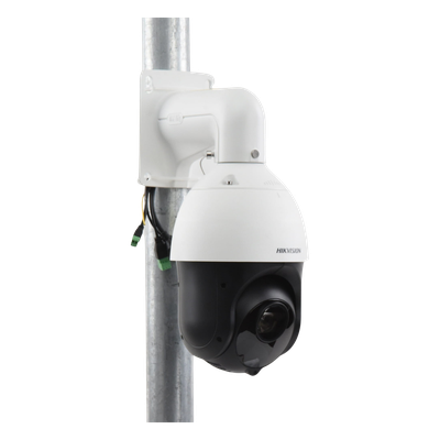 HIKVISION - Cámara PTZ IP / 4 Megapixel / Zoom Óptico 25x / IR 200 m (656.2 ft) / Audio y Luz Estroboscópica / IP66 / IK10 / Hi-PoE