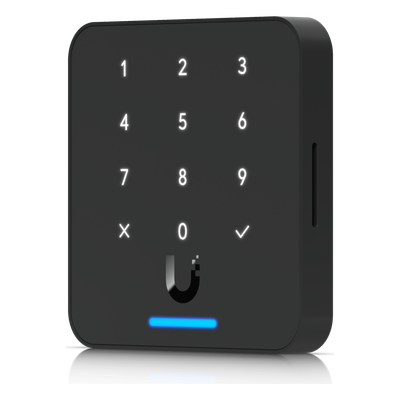 UBIQUITI - Lector de Acceso IP / Teclado Capacitivo 12 Botones / NFC 13.56 MHz / BLE 4.1 / PoE / IP55