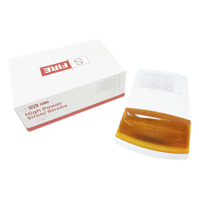 SFIRE - Sirena Estrobo para Exterior / 120 dB / IP65 / Luz Estroboscópica 12 VDC / Anti-Sabotaje