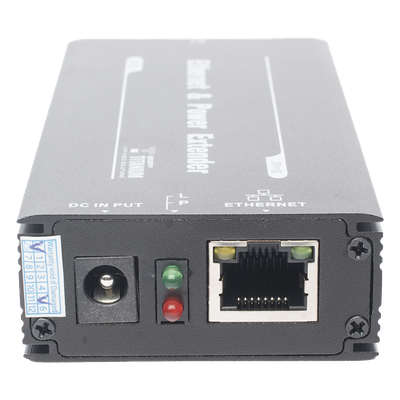 EPCOM TITANIUM - Receptor PoE Extensor / 1 Puerto / Alcance 600 m (1968.5 ft) / 60 W / 100 Mbps / Cascada 4 Nodos / Cat 5e/6