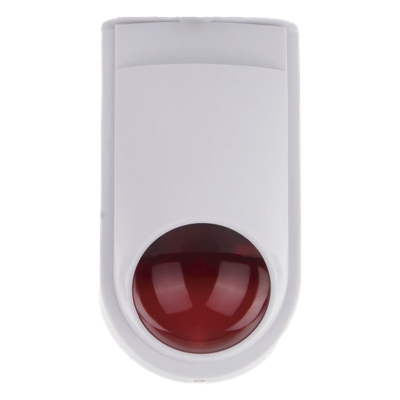 SFIRE - Sirena Estrobo / 110 dB / 12 VCC / Estrobo Rojo Integrado / Interior y Exterior
