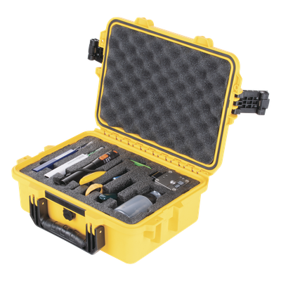LINKEDPRO BY EPCOM - Kit de Herramientas / Terminación de Conectores Mecánicos de Fibra Óptica / Cortadora 36,000 Cortes / VFL 5 km / Maletín Uso Rudo