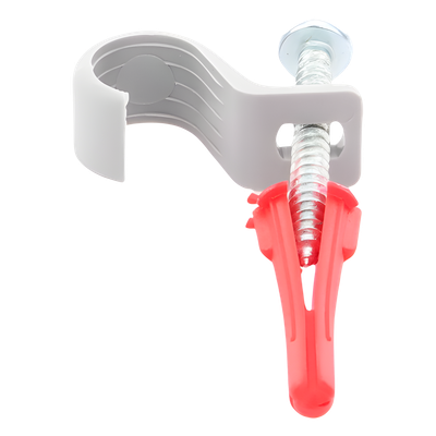 THORSMAN - Kit de fijación / 8 grapas + tornillos + taquetes / Tubo 1/2" / Polietileno flexible / -10°C a +120°C / Interior y exterior