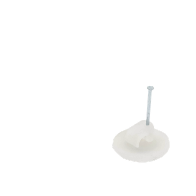 THORSMAN - Grapa para cable plano / 4mm / Polipropileno transparente / 100 piezas / Clavo 20mm x 1.2mm / -10°C a +120°C