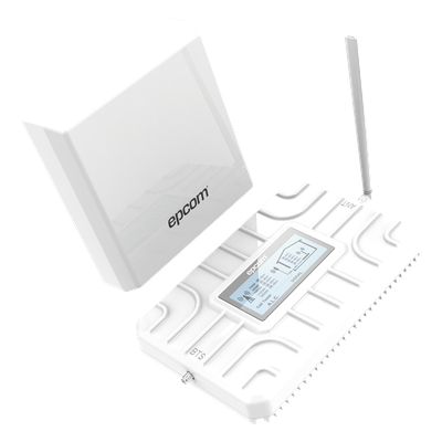 EPCOM - Amplificador de Señal Celular / 5 Bandas Simultáneas / 700-2600 MHz / Cobertura 150 m² / 70 dB Ganancia / 20 dBm Potencia / Plug-and-Play