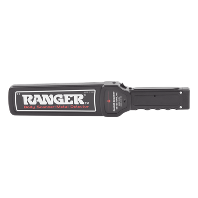 RANGER SECURITY DETECTORS - Detector de Metales Portátil / Sensibilidad Moneda 50 Centavos / Alarma Audible Variable / Vibración Silenciosa / Alimentación 9V