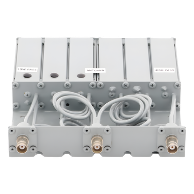 EPCOM INDUSTRIAL - Duplexer VHF / 6 Cavidades / 148-160 MHz / 50 Watt / 5-8 MHz Separación / 80 dB Aislamiento / BNC Hembras