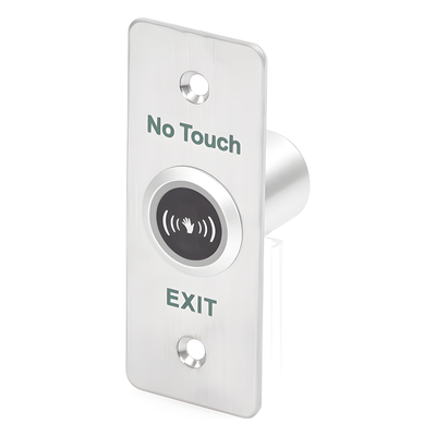 HIKVISION - Botón de Salida sin Contacto / LED Rojo/Verde / Contacto NO/NC/COM / Detección 40 a 120 mm (1.57 a 4.72 in) / Aluminio