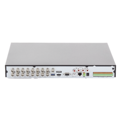 EPCOM PROFESSIONAL - (ACUSENSE / Evita Falsas Alarmas) DVR 4K / 16 Canales TURBOHD + 16 Canales IP / 2 Bahía de Disco Duro / Audio por Coaxitron / Salida de Vídeo en 4K