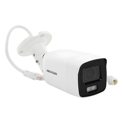 HIKVISION - Bala IP 8 Megapixel (4K) / Imagen a Color 24/7 / Lente 2.8 mm / Luz Blanca 40 mts / Exterior IP67 / WDR 130 dB / Entrada y Salida de Audio y Alarma / Captura Facial / ONVIF / Micro SD / Micrófono Integrado