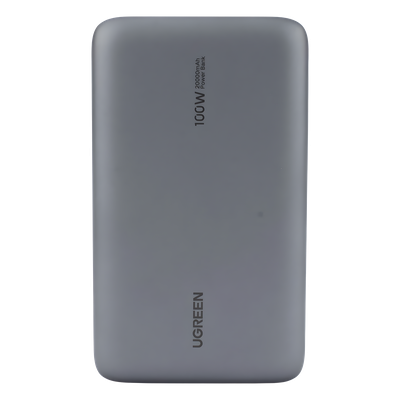 UGREEN - Power Bank / 20000mAh / 100W Max / 3 Salidas USB-C + USB-A / PD 3.0 / QC3.0 / Pantalla Inteligente / Carcasa Ignífuga / Gris