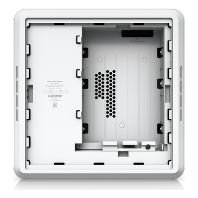 UBIQUITI - NVR Compacto IP / 6 Canales 4K / Switch PoE 6 Puertos GbE 40W / HDD 3.5" 24TB / HDMI Viewport / 220 x 220 x 47 mm (8.7 x 8.7 x 1.9 in)