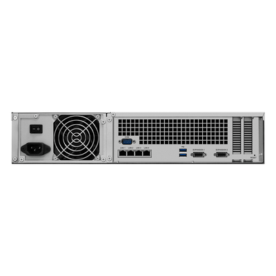 SYNOLOGY - NAS Rack / Intel Xeon D-1521 4-Core 2.4GHz / 12 Bahías (36 con Expansión) / 8GB DDR4 ECC (64GB Max) / 4,700 MB/s Lectura / 10GbE / 2x PCIe Gen3 x8 / Virtualización VMware-HyperV-Citrix-OpenStack