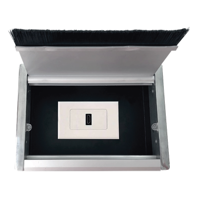 THORSMAN - Caja universal vacía de 1 módulo para instalación en escritorio (voz, datos, vídeo, contactos eléctricos), (No incluye accesorios)