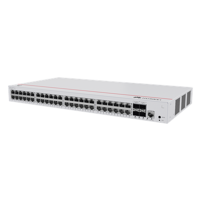 HUAWEI - Switch Capa 3 Administrable / 48 Puertos Gigabit PoE / 4 SFP Uplink / 104 Gbps / PoE Perpetuo 380W / iStack