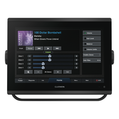 GARMIN - Plotter de Navegación / Pantalla 12.1" WXGA / GPS GLONASS Galileo / CHIRP ClearVü SideVü / NMEA 2000/0183 / IPX7