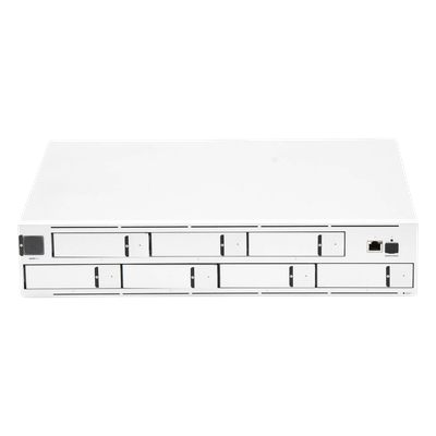 UBIQUITI - NVR Empresarial / 60 Cámaras / 7 Bahías HDD / RAID Expandido / Pantalla Táctil 1.3' / Almacenamiento 60 Días 4K