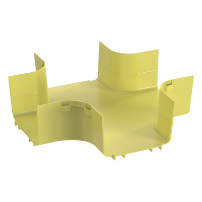 PANDUIT - Accesorio de Canalización / 4 Vías Horizontal / Curvatura 90° / Radio 50.8 mm (2 in) / ABS / 368.3 mm (14.4 in) / Amarillo